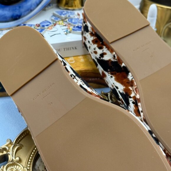 🆕 KURT GEIGER LONDON 🧿 NWOB Mansion Soft Loafer, Cow Print - Sz 39 US8.5 - Picture 14 of 16